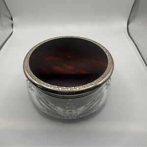 Vintage Ralph Lauren Safari powder jar with puff